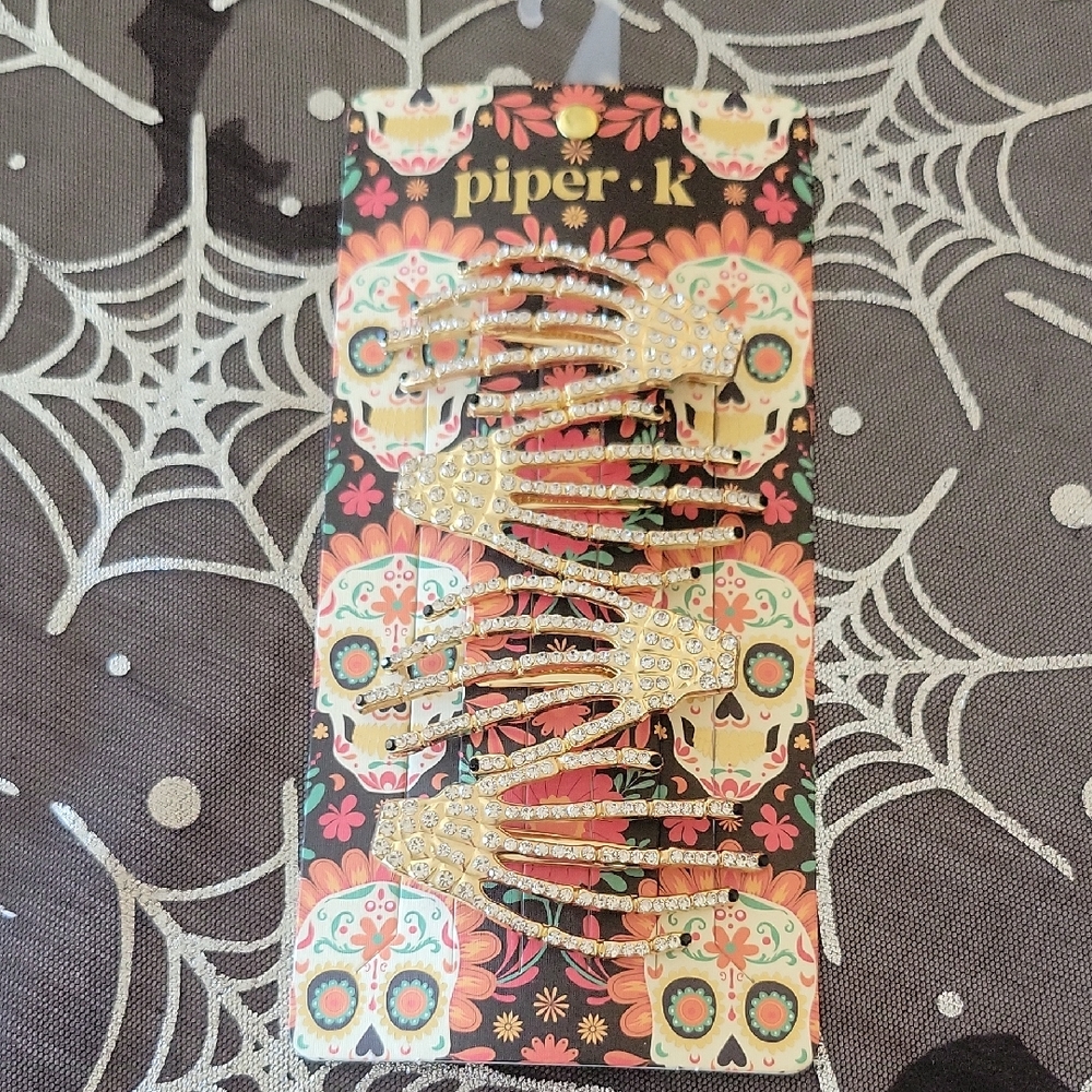 Piper K Gold Hair Barretts New